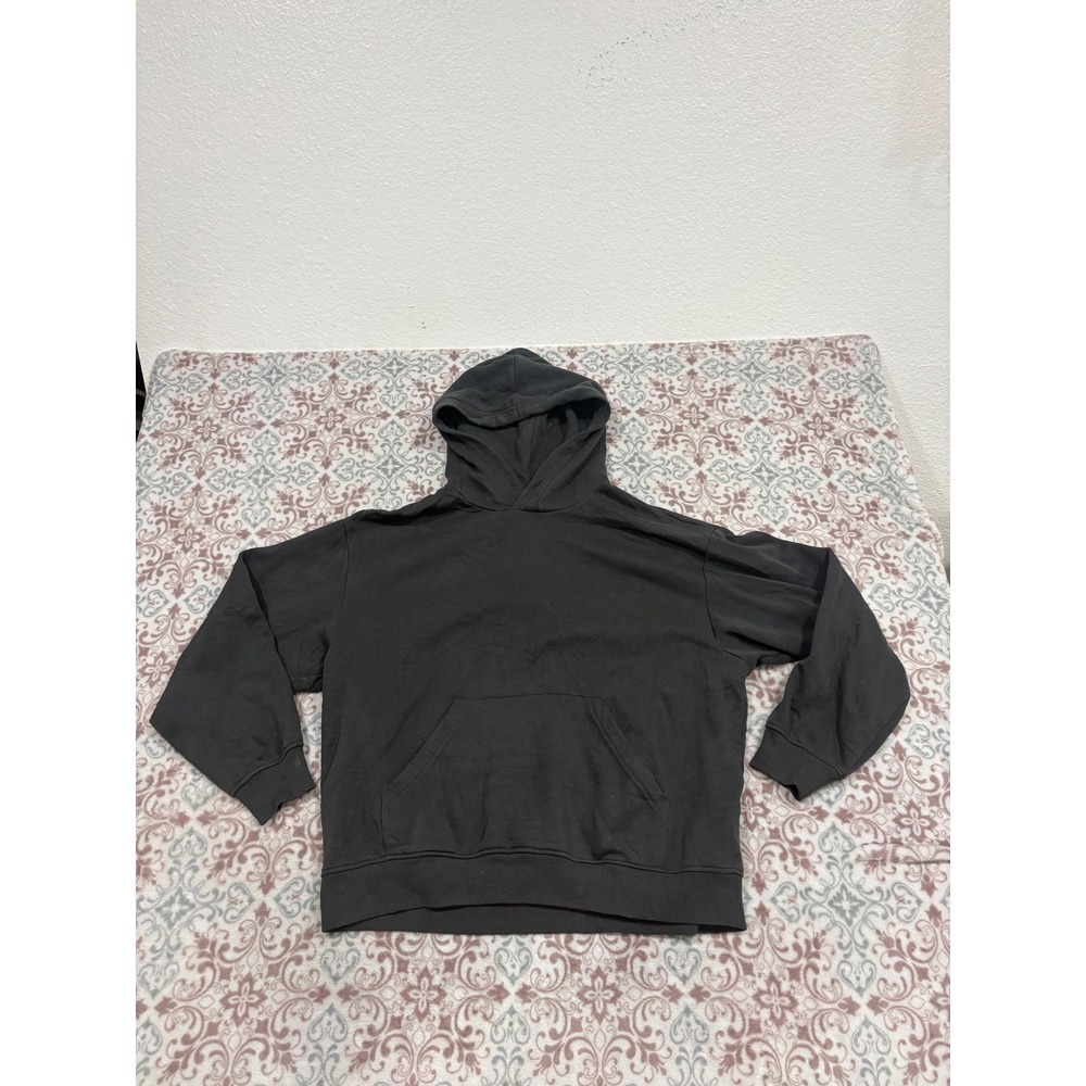 HM Relaxed Fit Hoodie Mens Medium Charcoal Gray Pullover Sweatshirt